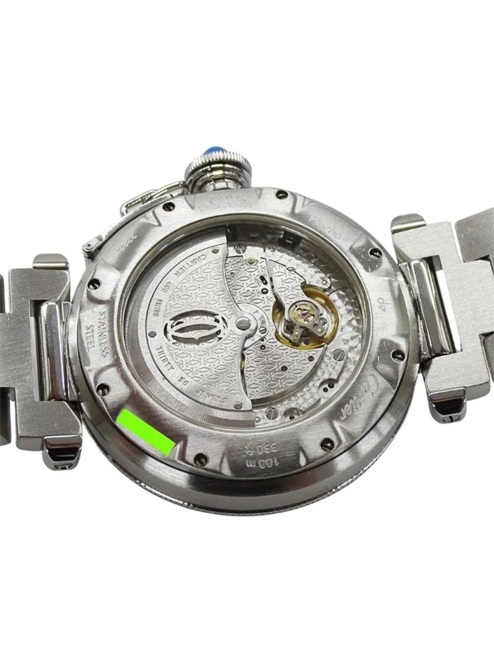 Cartier Watch Pasha Power Reserve GMT Date Automatic Winding at Stainless Steel